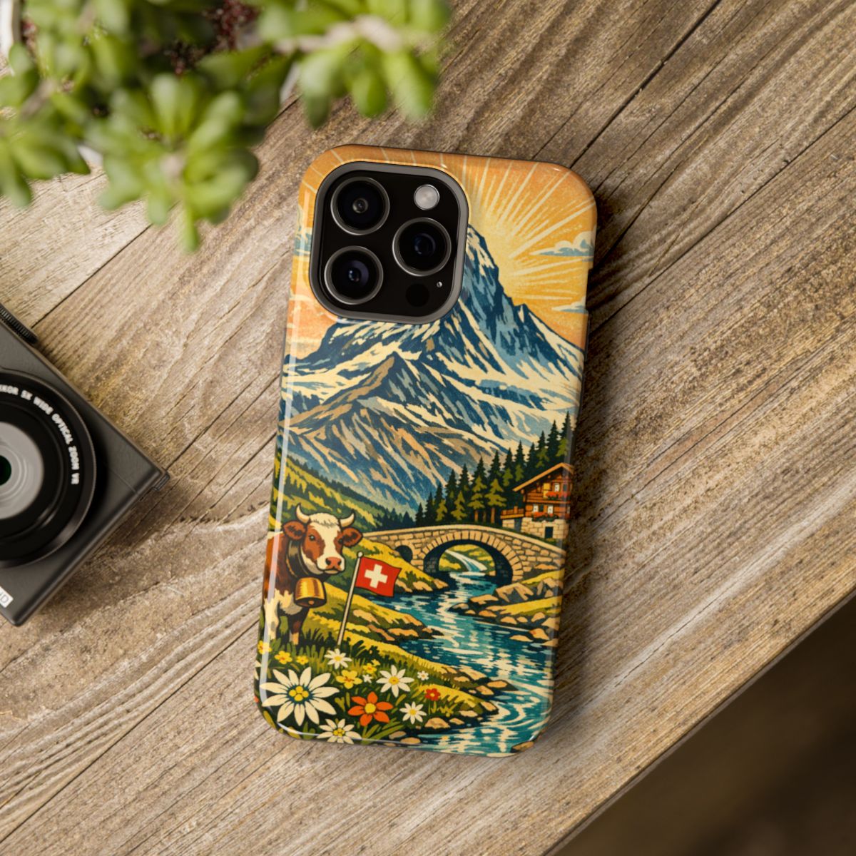 Alpine Adventure Art Phone Case - Mockup 4