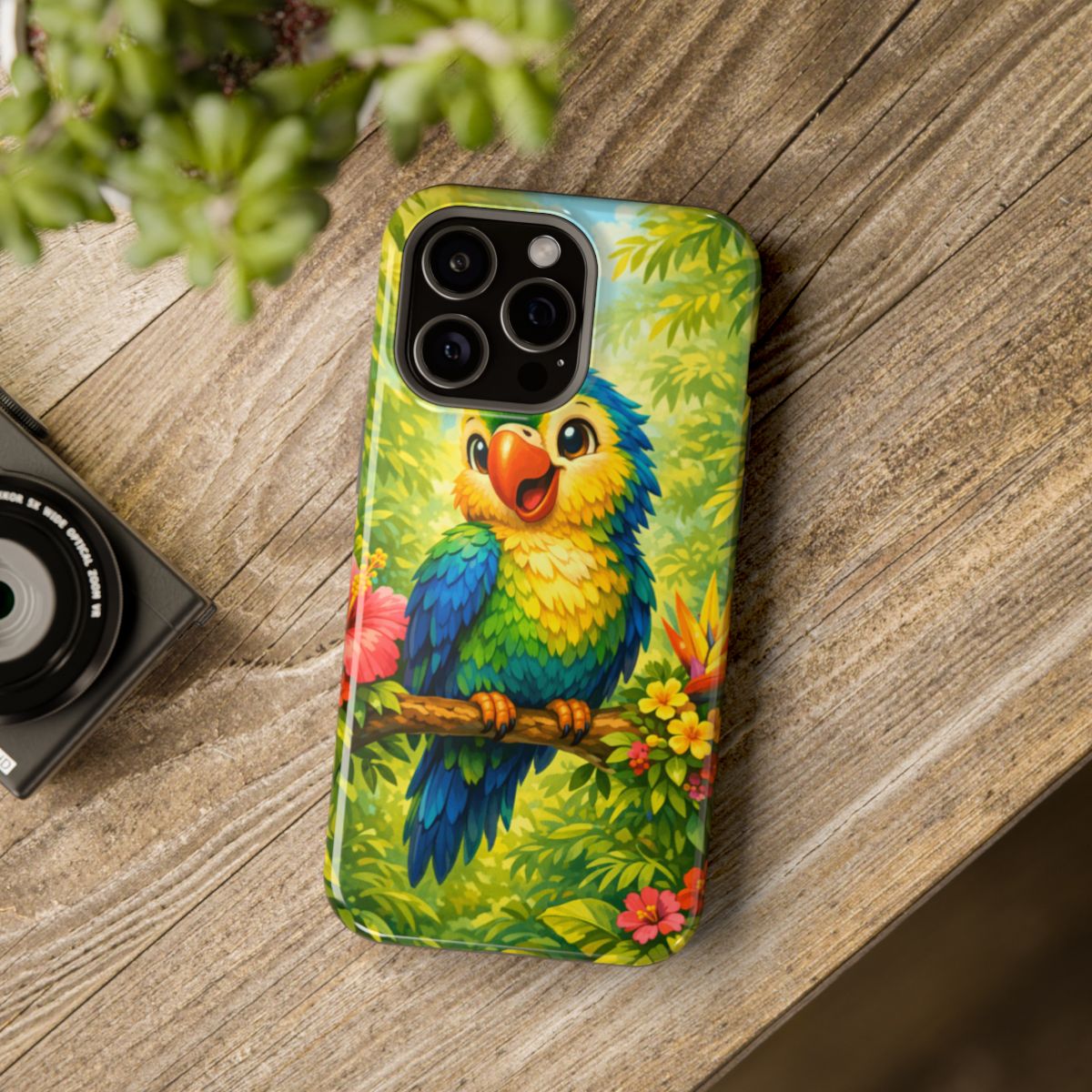 Cheery Parrot Phone Case - Mockup 4