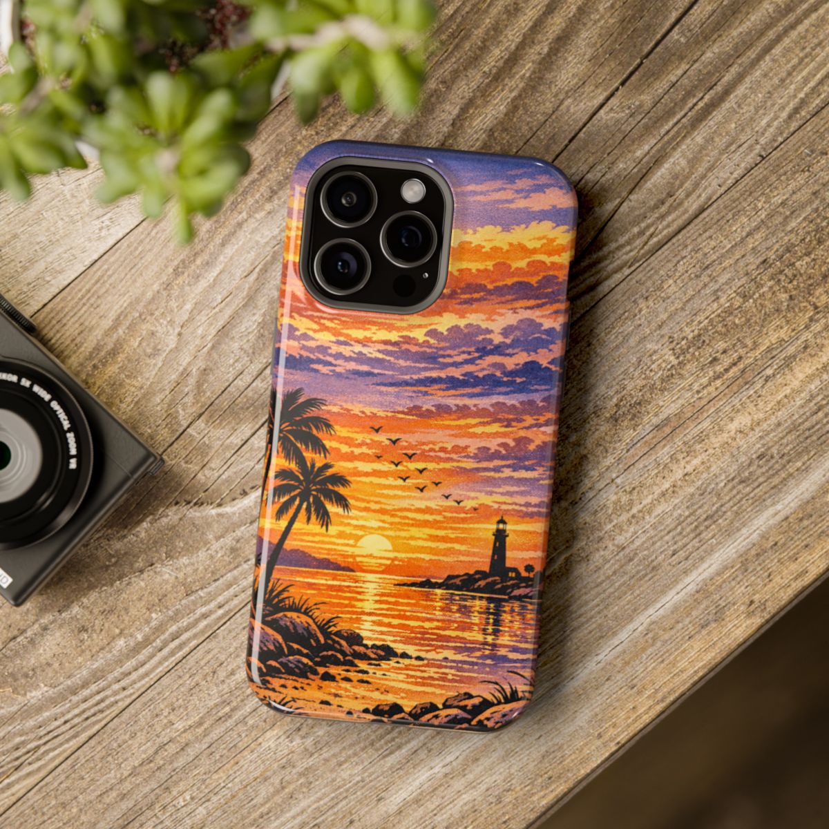 Coastal Dreamscape Print Magnetic Phone Case - Mockup 4