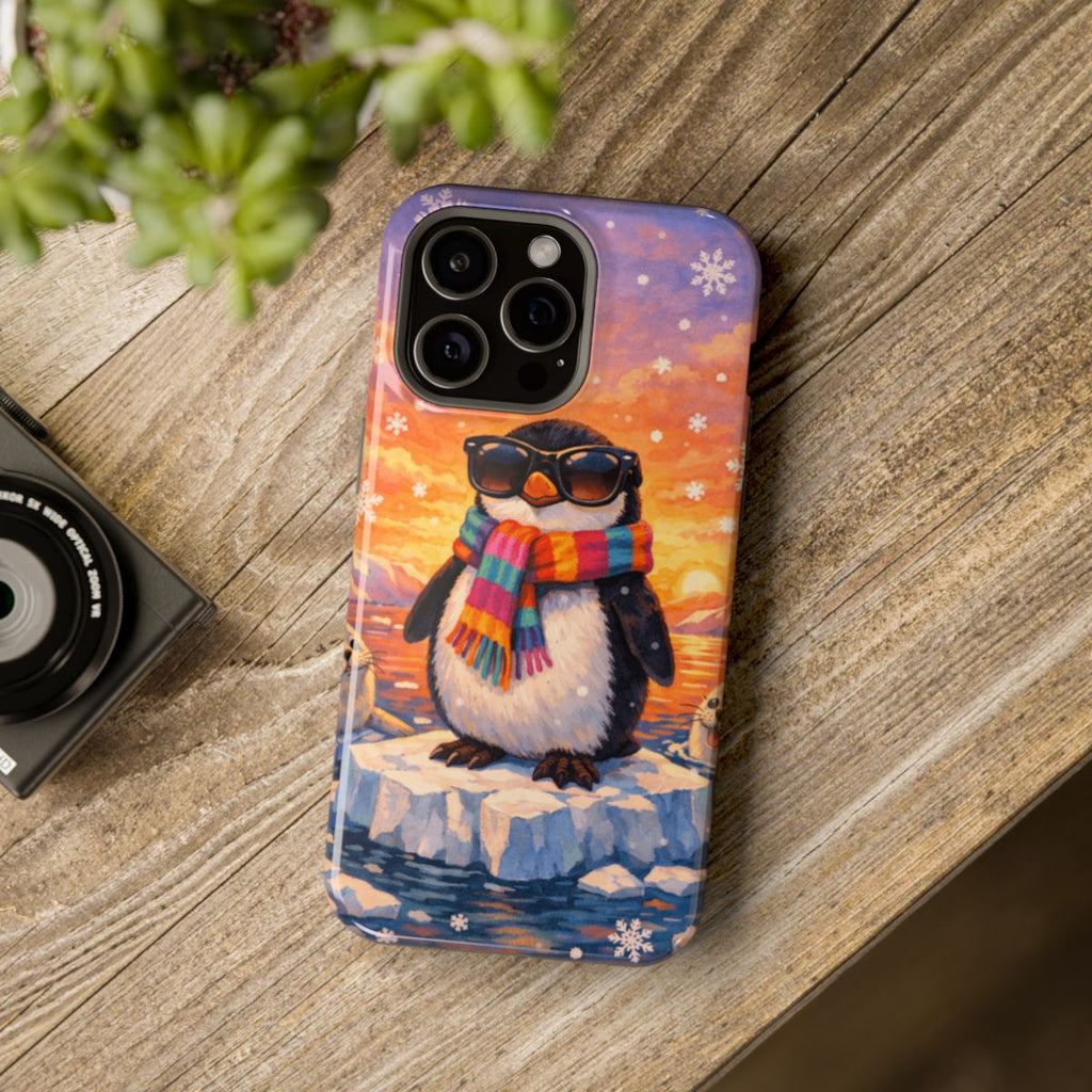 Cool Penguin Vibes Magnetic Phone Case - Mockup 4