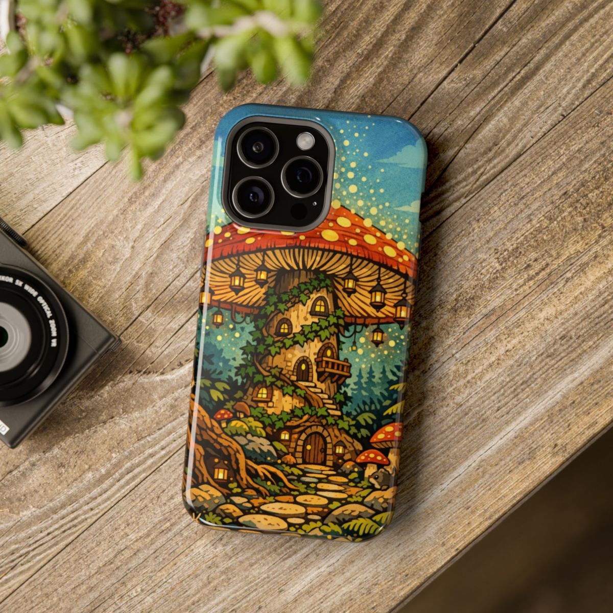 Enchanted Mushroom Haven Phone Case - Mockup 4