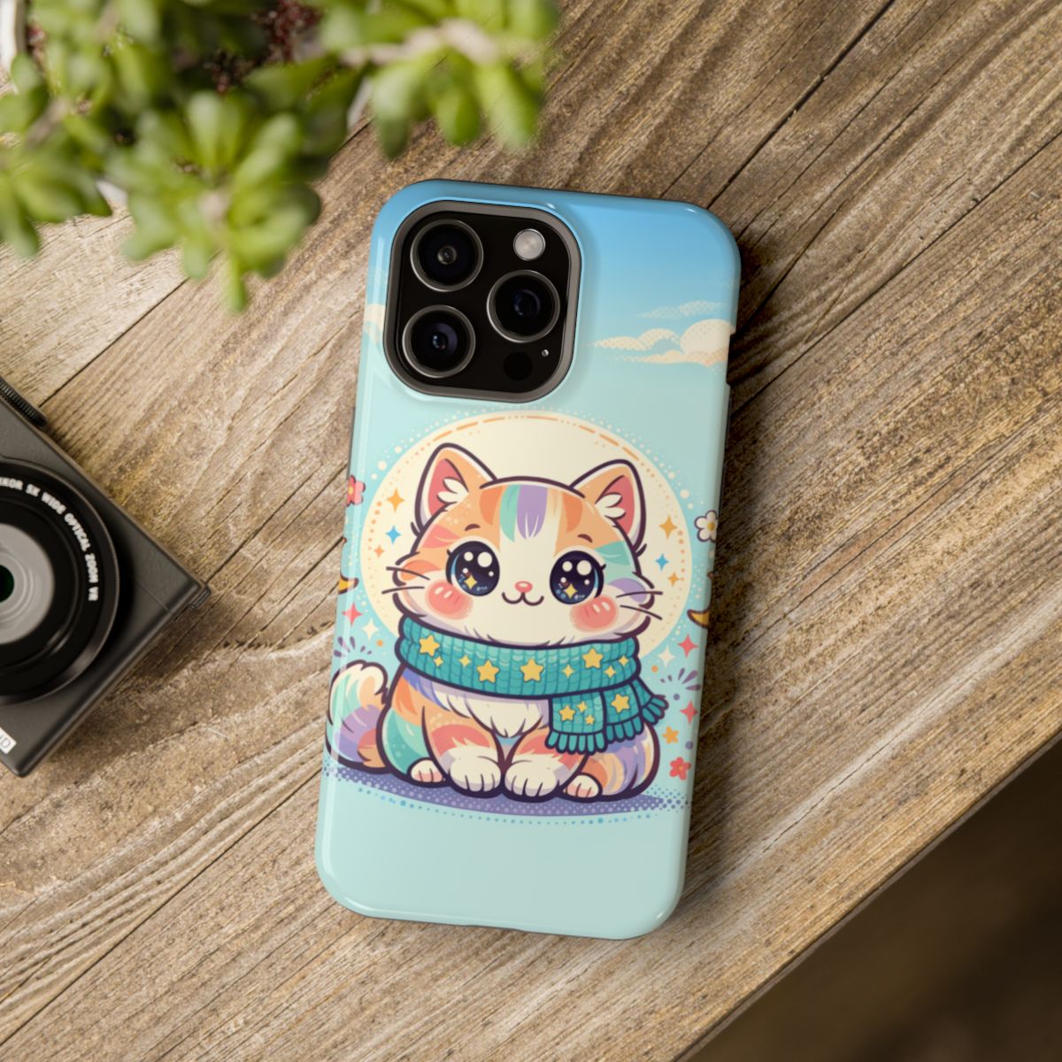 Happy Kitty Magnetic Phone Case - Mockup 4