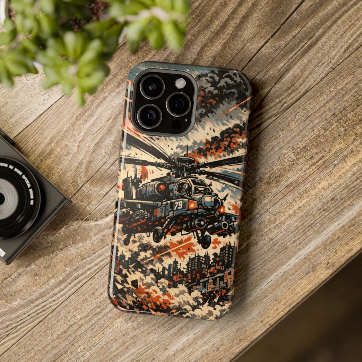 Helicopter Combat Magnetic Phone Case - Mockup 4