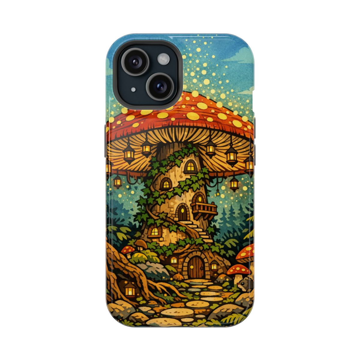Enchanted Mushroom Haven Phone Case - iPhone 15