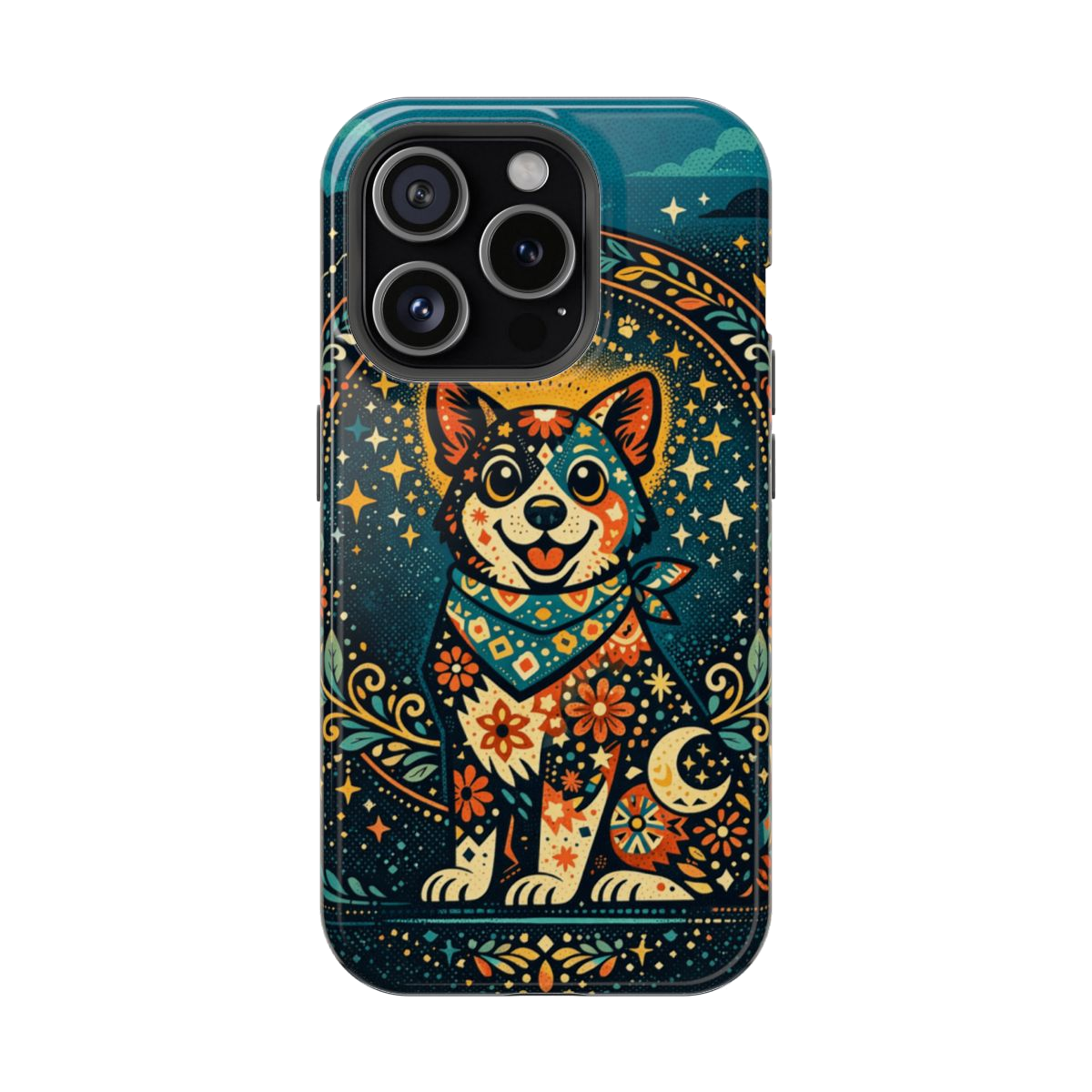 Playful Pup Illustration Phone Case - iPhone 15 Pro