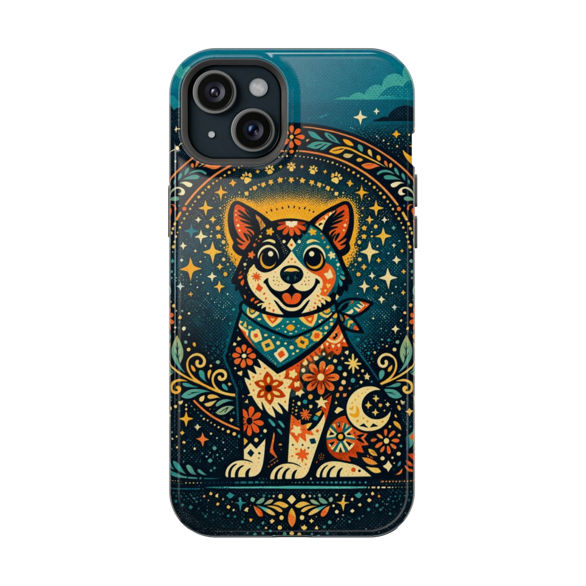 Playful Pup Illustration Phone Case - iPhone 15 Plus