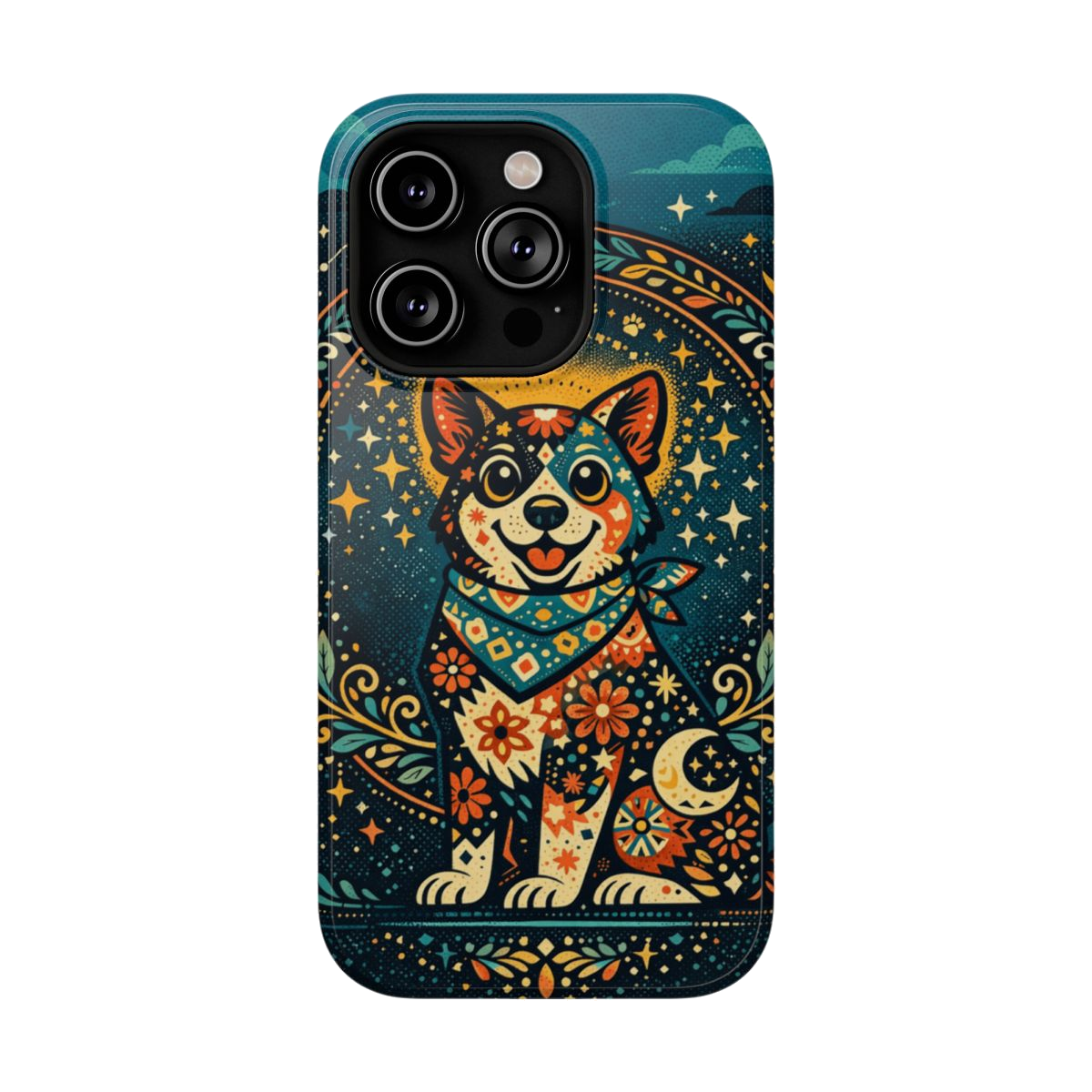 Playful Pup Illustration Phone Case - iPhone 14 Pro