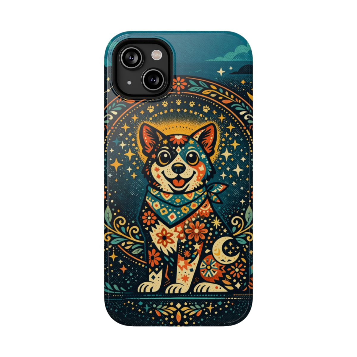 Playful Pup Illustration Phone Case - iPhone 14 Plus
