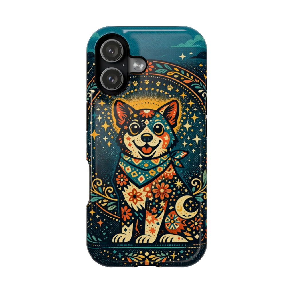 Playful Pup Illustration Phone Case - iPhone 17