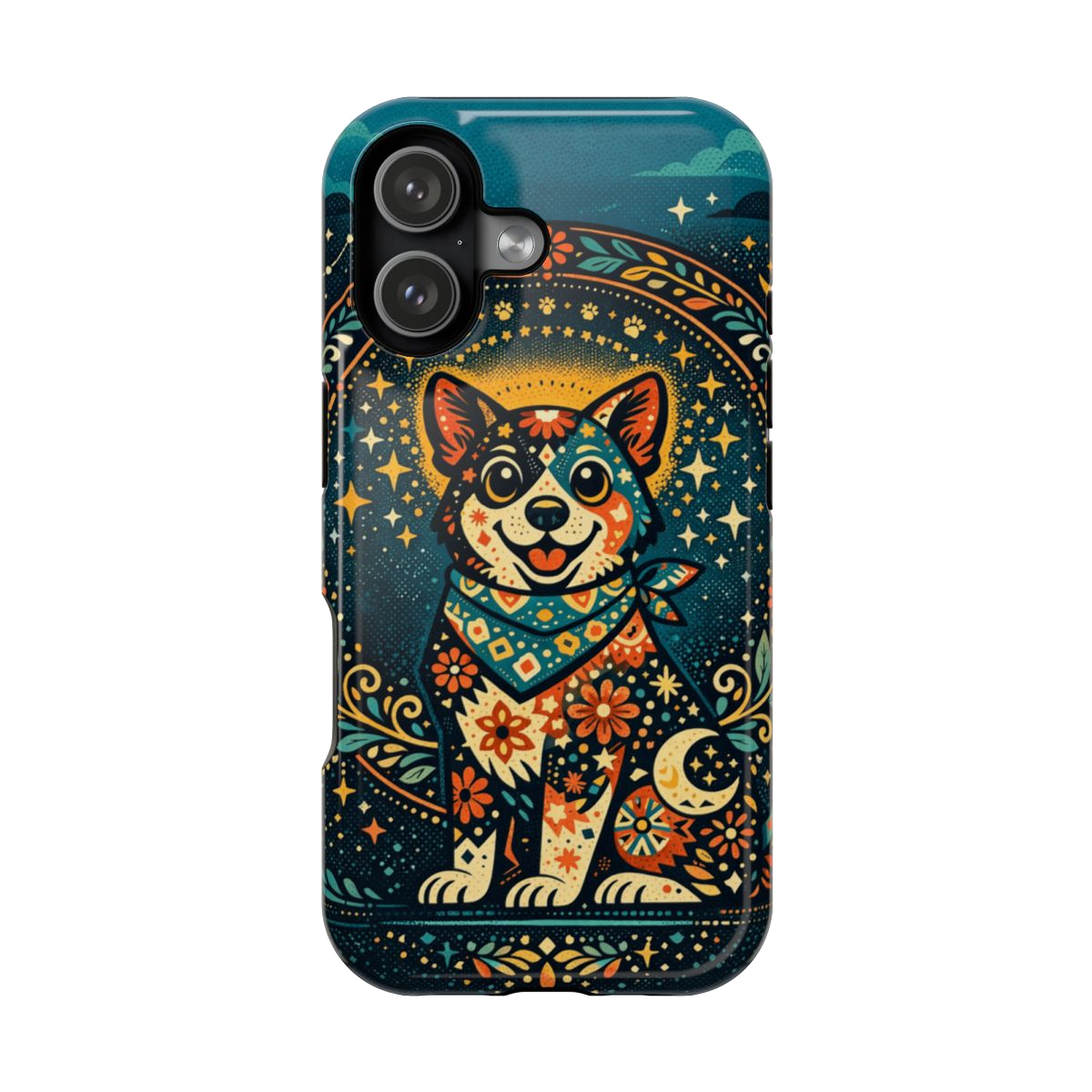 Playful Pup Illustration Phone Case - iPhone 17