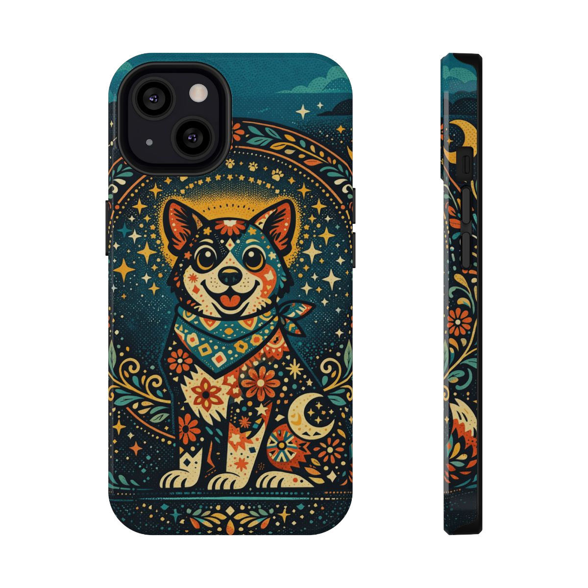 Playful Pup Illustration Phone Case - iPhone 13