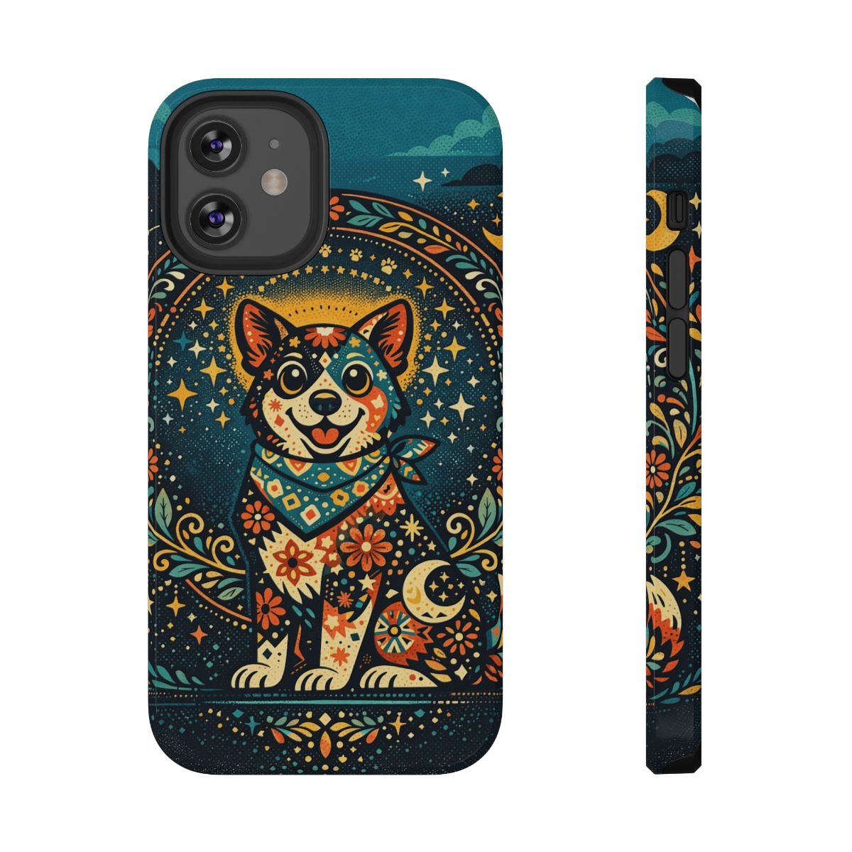 Playful Pup Illustration Phone Case - iPhone 12 Mini