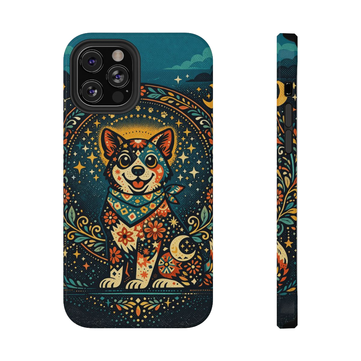 Playful Pup Illustration Phone Case - iPhone 12 Pro