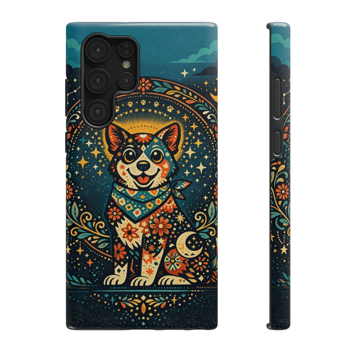 Playful Pup Illustration Phone Case - Samsung Galaxy S22 Ultra