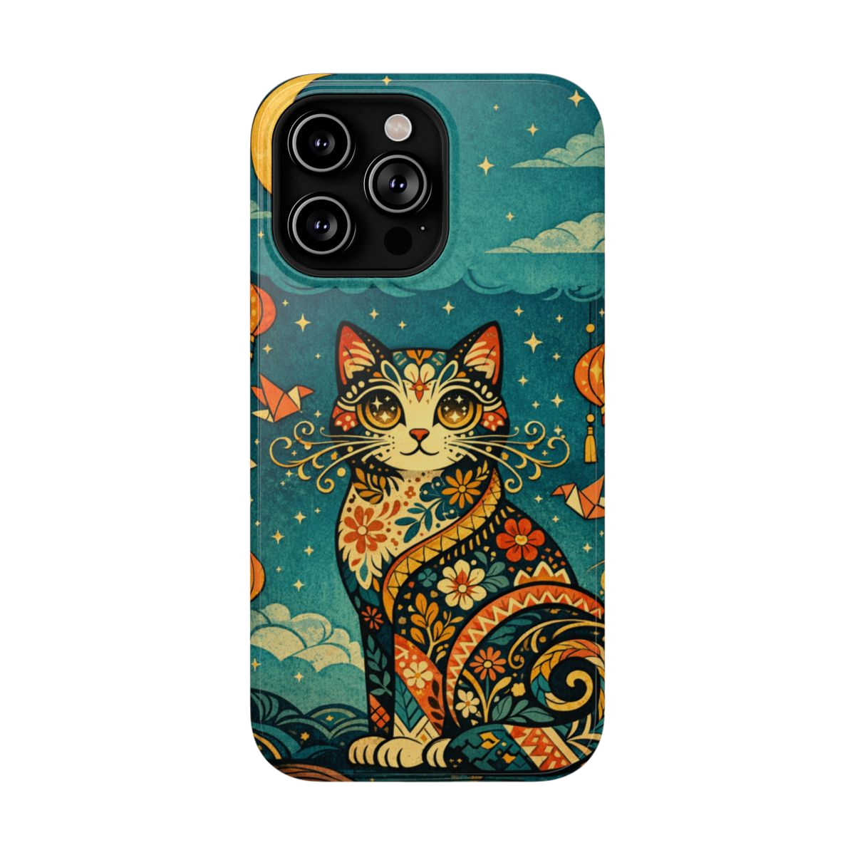 Celestial Cat Charm Phone Case - iPhone 14 Pro Max