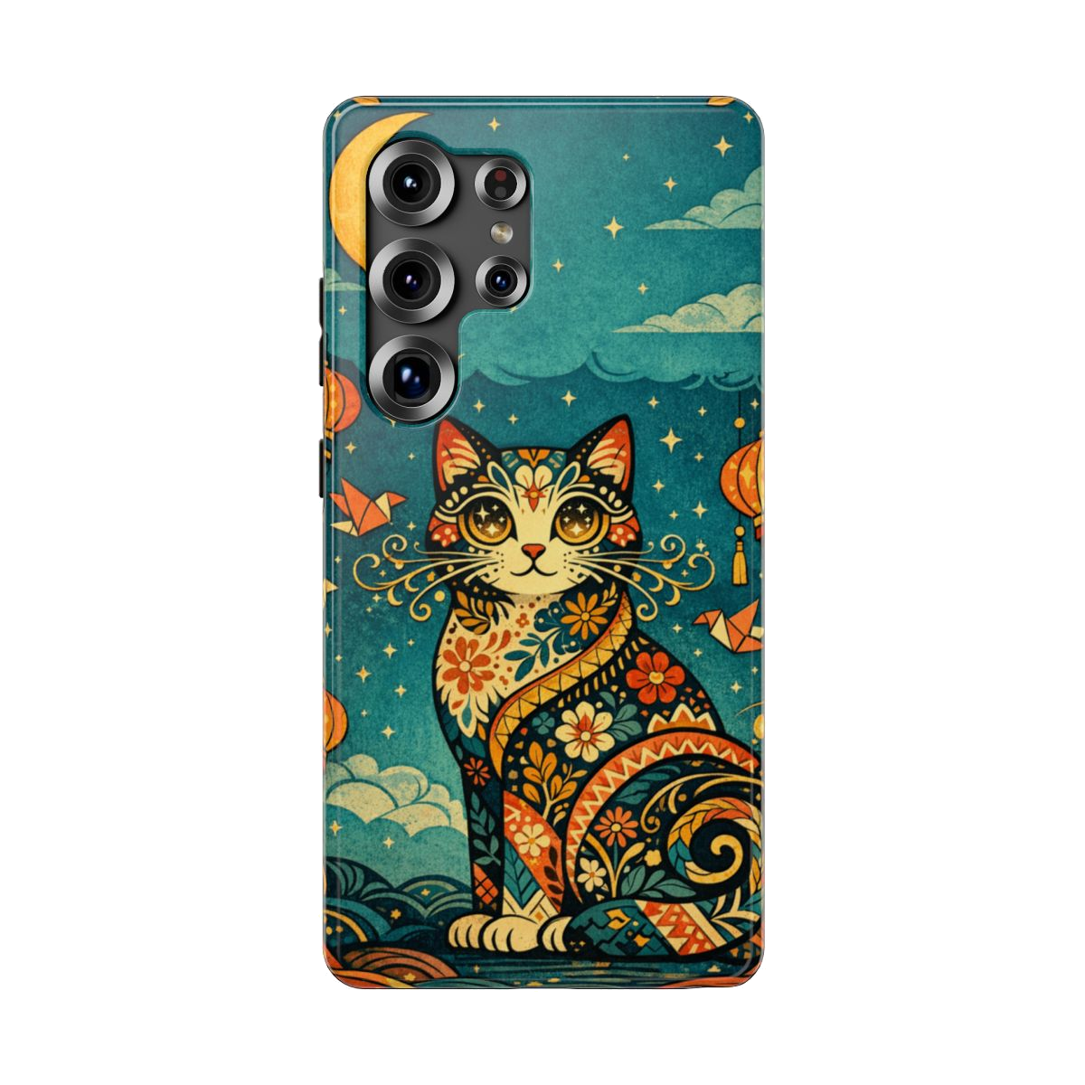 Celestial Cat Charm Phone Case - Samsung Galaxy S25 Ultra