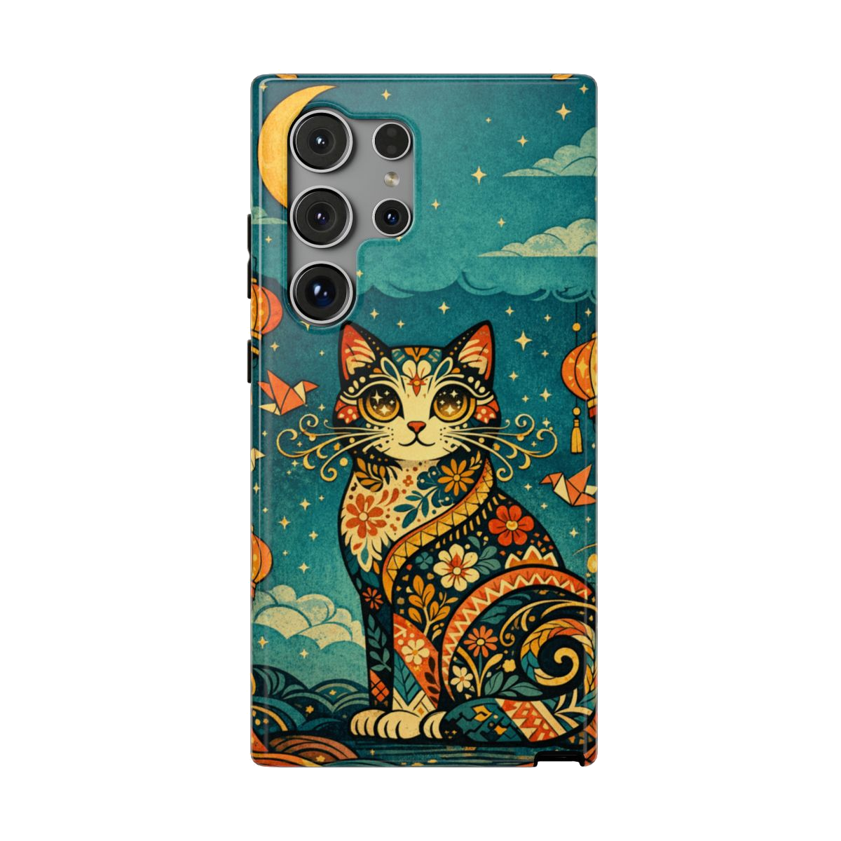 Celestial Cat Charm Phone Case - Samsung Galaxy S24 Ultra