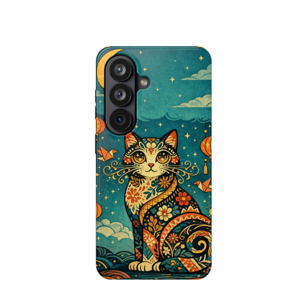 Celestial Cat Charm Phone Case - Samsung Galaxy S26