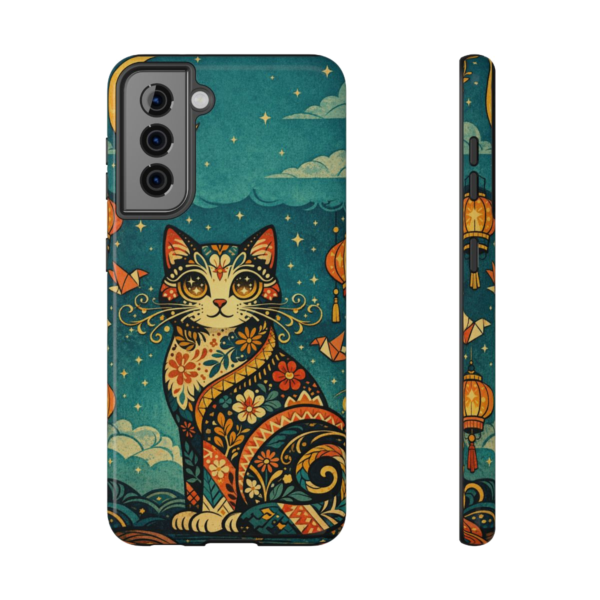 Celestial Cat Charm Phone Case - Samsung Galaxy S21