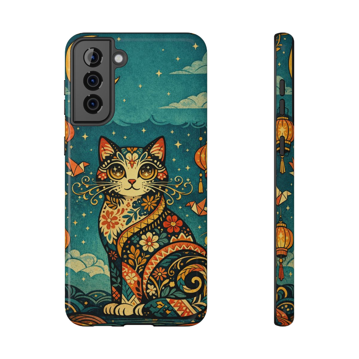 Celestial Cat Charm Phone Case - Samsung Galaxy S21 Plus