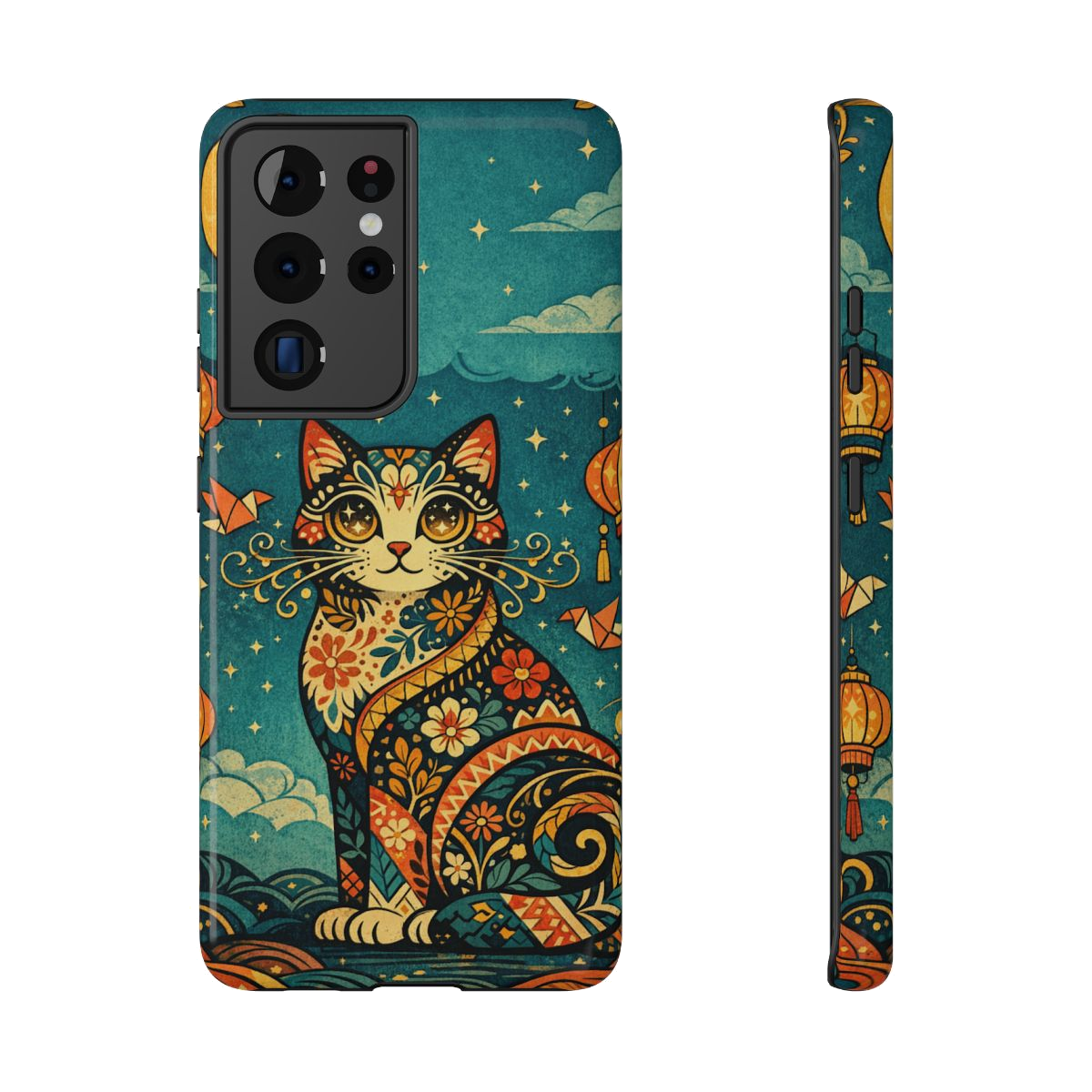 Celestial Cat Charm Phone Case - Samsung Galaxy S21 Ultra