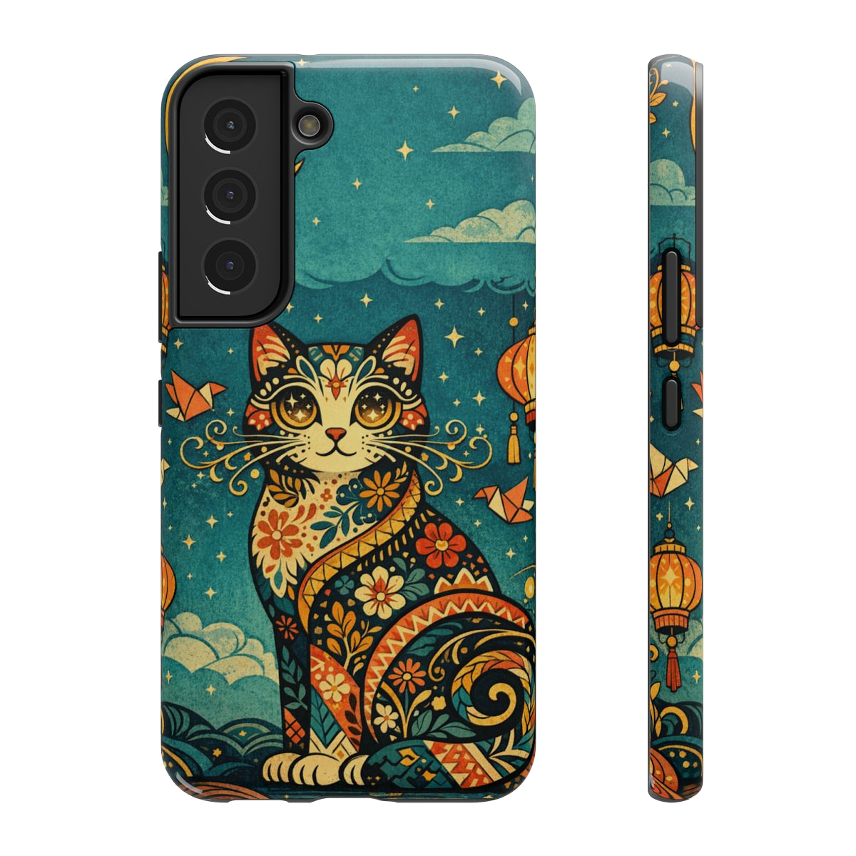 Celestial Cat Charm Phone Case - Samsung Galaxy S22