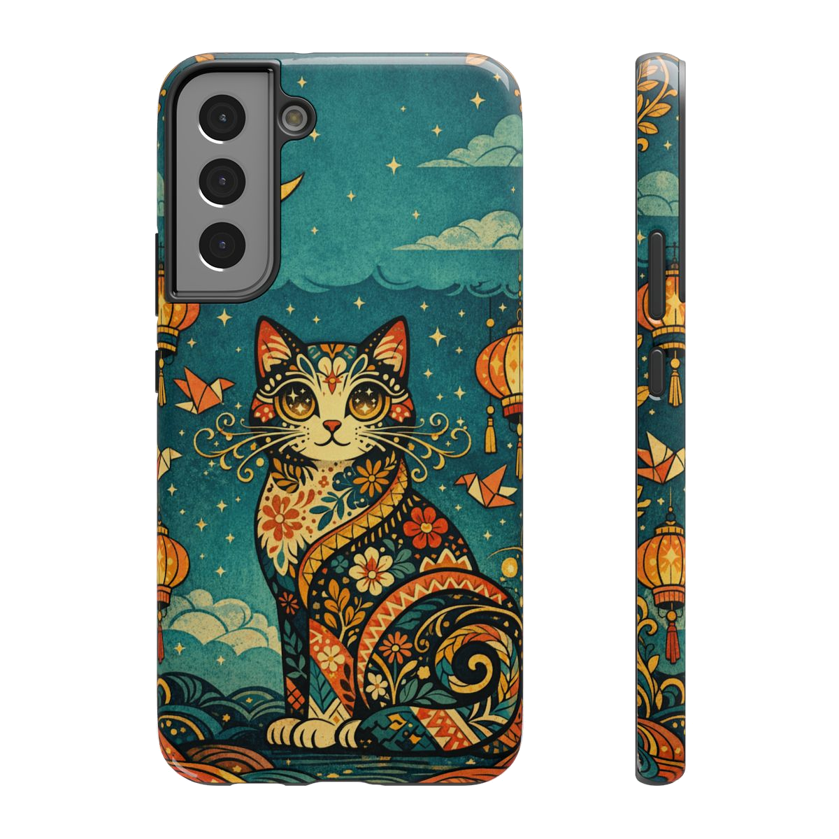 Celestial Cat Charm Phone Case - Samsung Galaxy S22 Plus