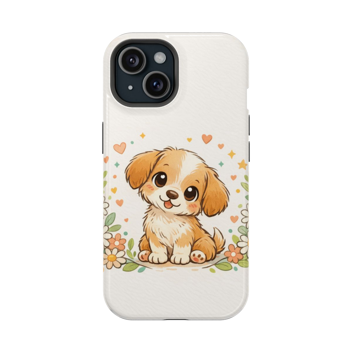 Whimsical Pup Delight Phone Case - iPhone 15