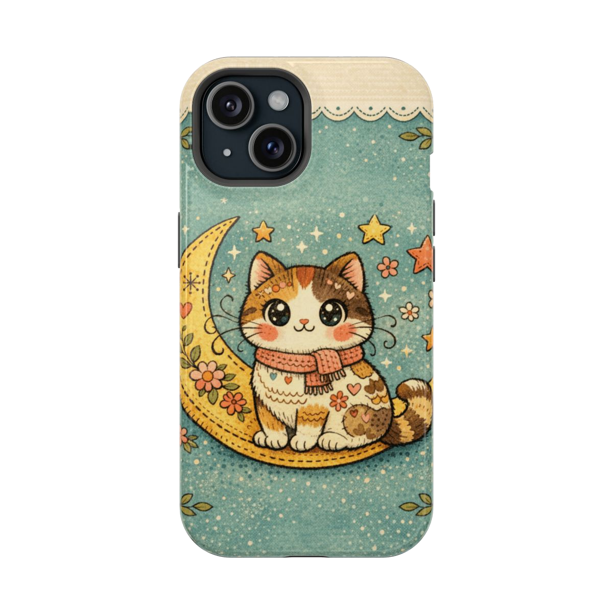 Celestial Cuddle Cat Phone Case - iPhone 15