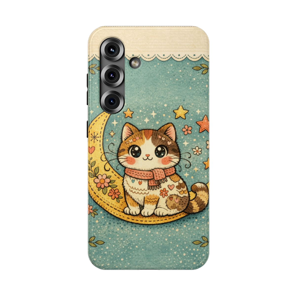 Celestial Cuddle Cat Phone Case - Samsung Galaxy S25