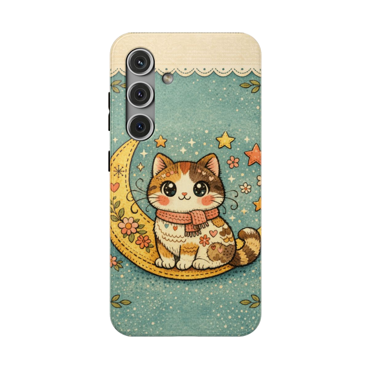 Celestial Cuddle Cat Phone Case - Samsung Galaxy S24