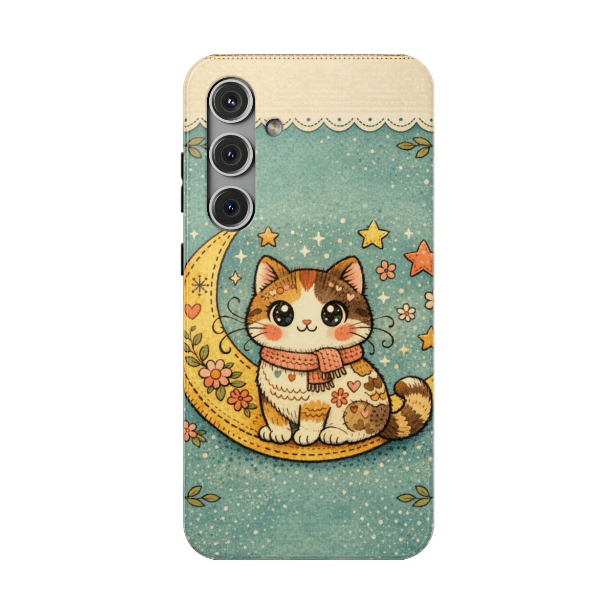 Celestial Cuddle Cat Phone Case - Samsung Galaxy S24 Plus