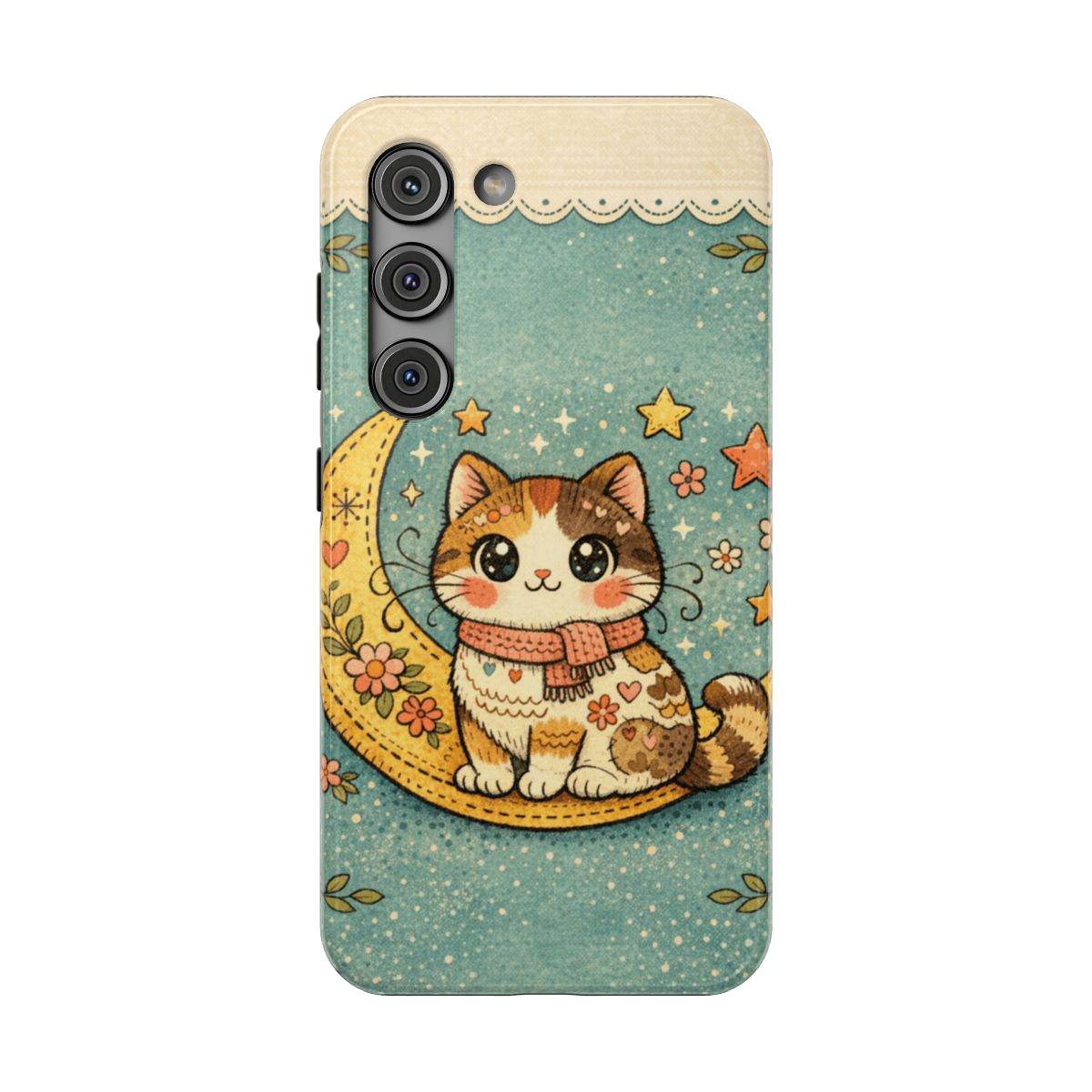Celestial Cuddle Cat Phone Case - Samsung Galaxy S23