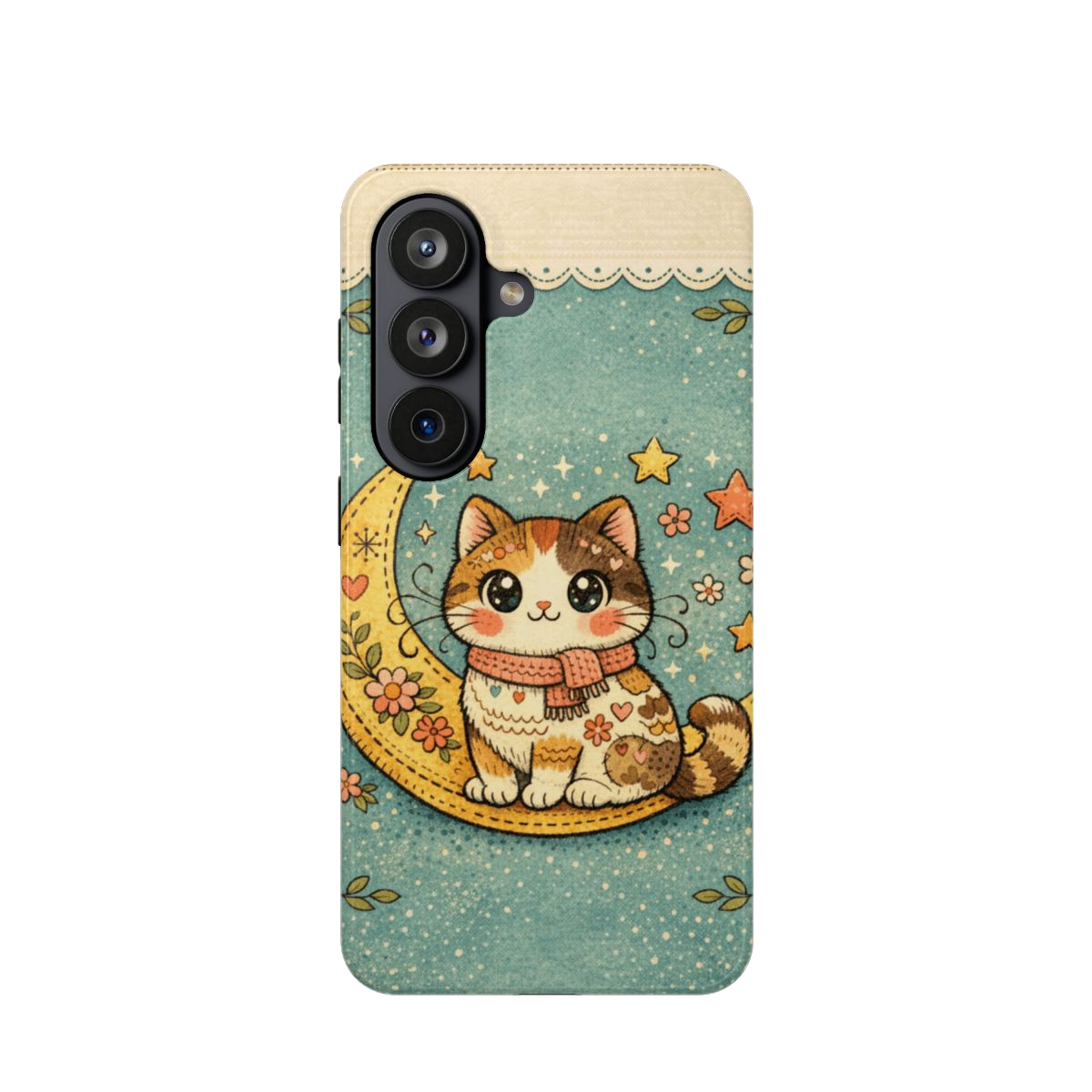 Celestial Cuddle Cat Phone Case - Samsung Galaxy S26