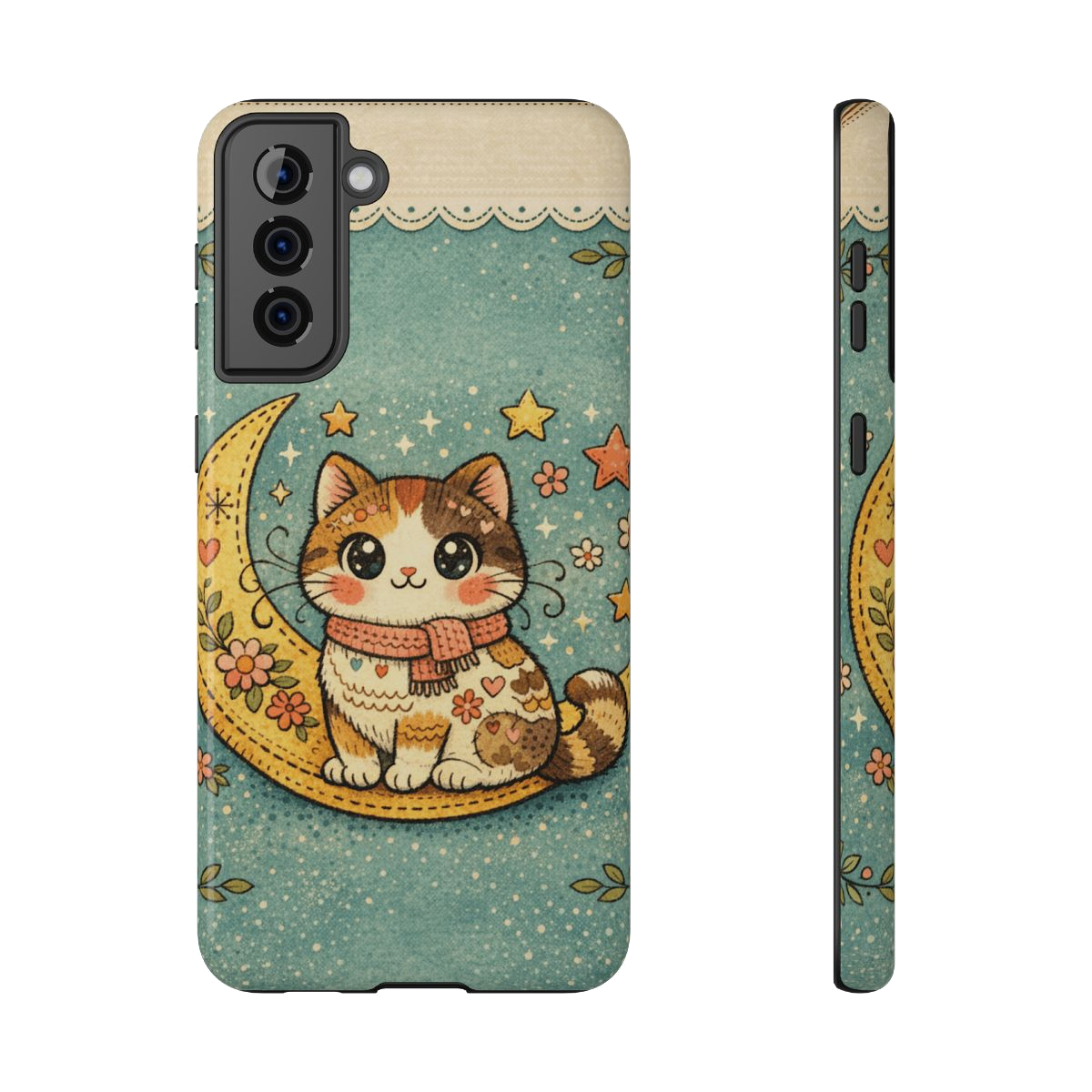 Celestial Cuddle Cat Phone Case - Samsung Galaxy S21 Plus