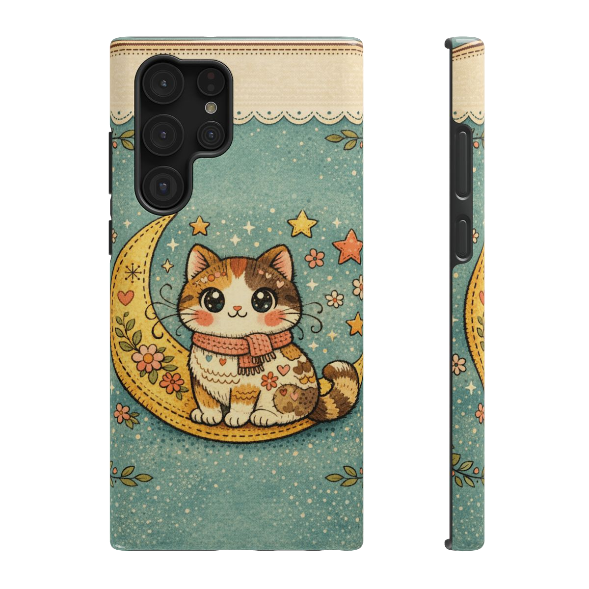 Celestial Cuddle Cat Phone Case - Samsung Galaxy S22 Ultra