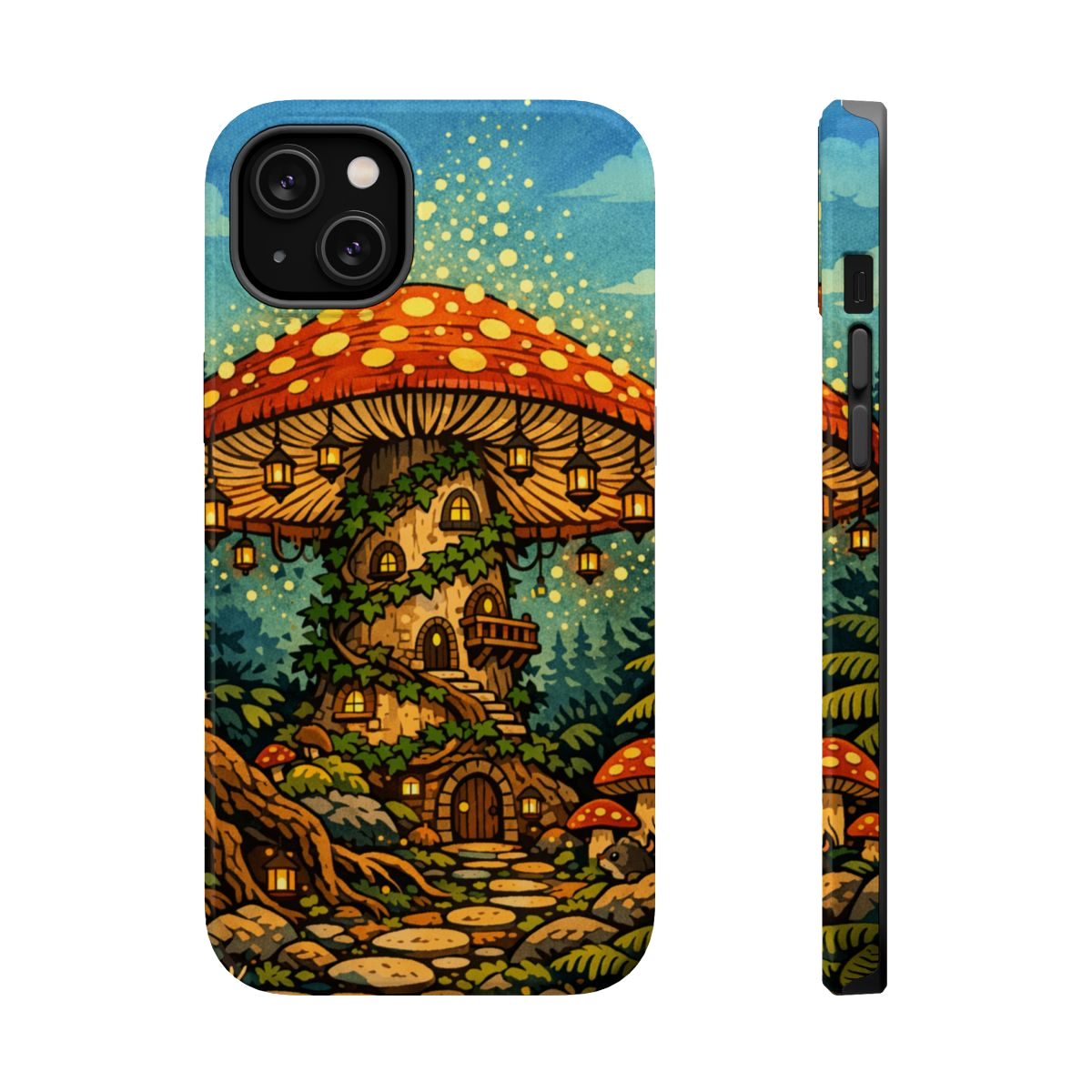 Enchanted Mushroom Haven Magnetic Phone Case - iPhone 14 Plus