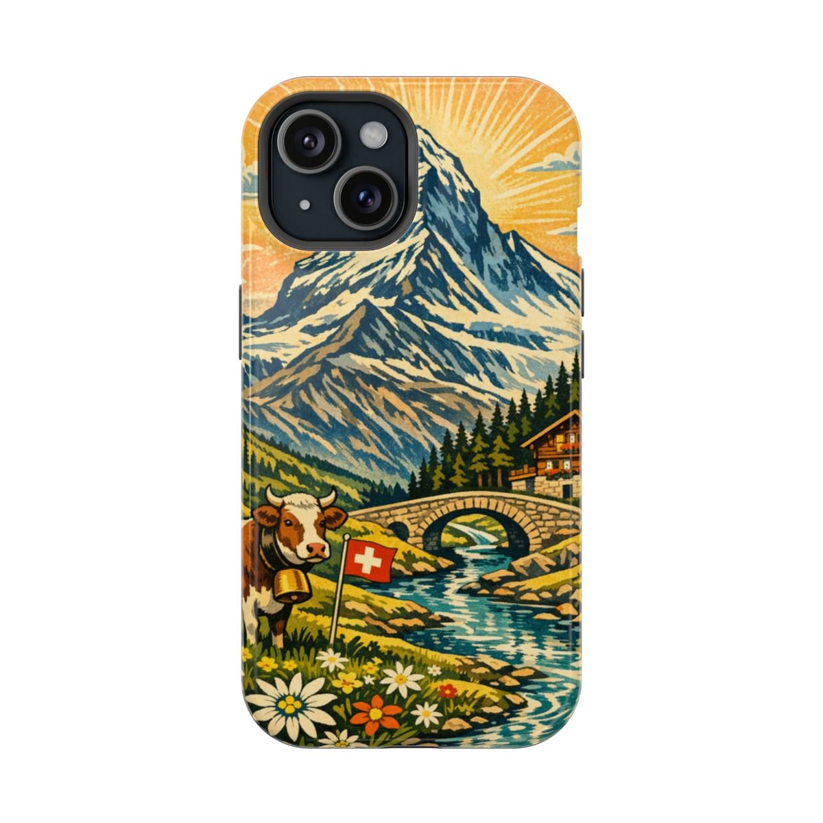 Alpine Adventure Art Magnetic Phone Case - iPhone 15