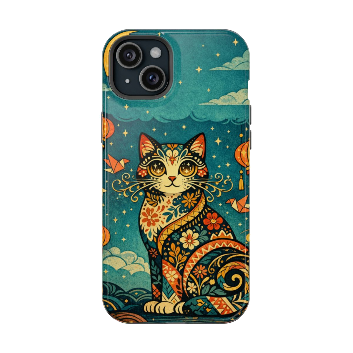 Celestial Cat Charm Magnetic Magnetic Phone Case - iPhone 15 Plus