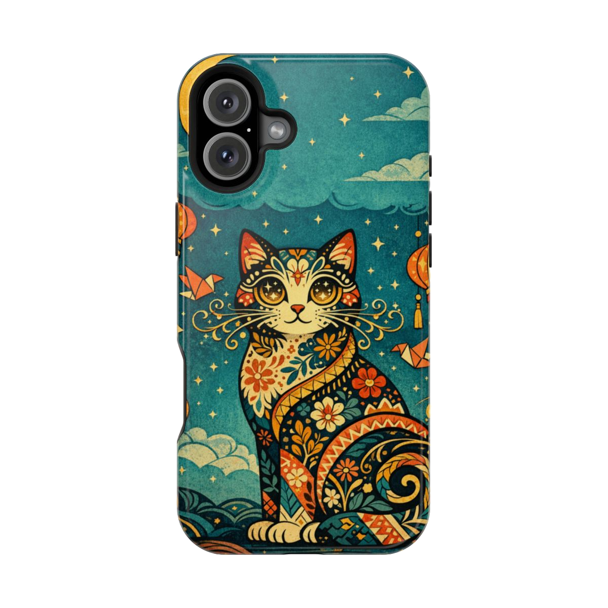 Celestial Cat Charm Magnetic Magnetic Phone Case - iPhone 16 Plus