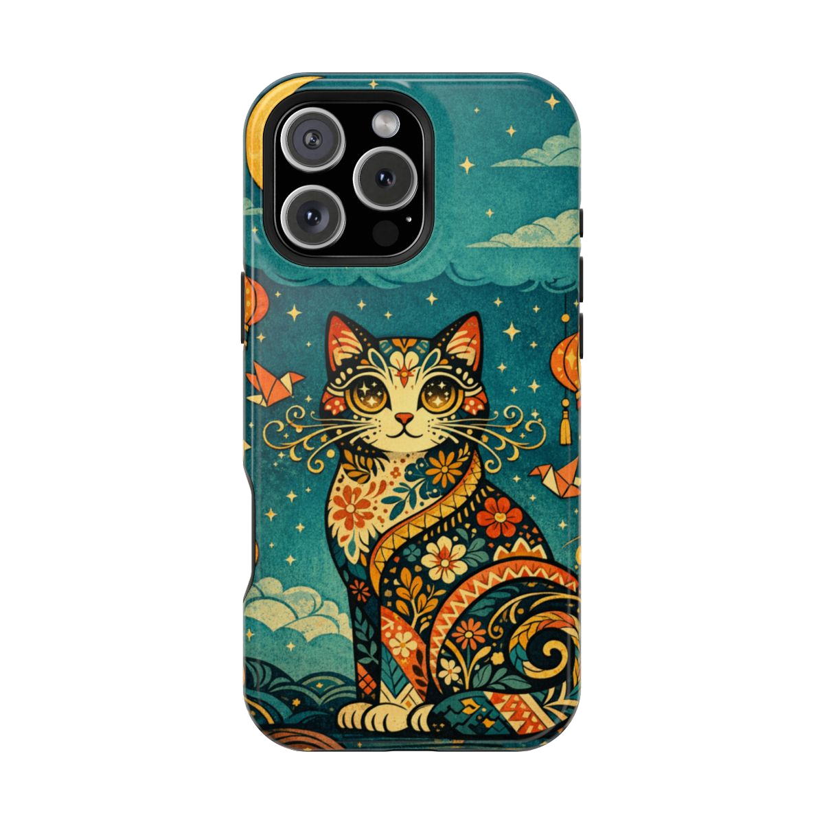 Celestial Cat Charm Magnetic Magnetic Phone Case - iPhone 16 Pro Max