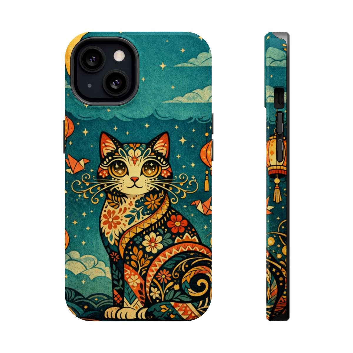 Celestial Cat Charm Magnetic Magnetic Phone Case - iPhone 13