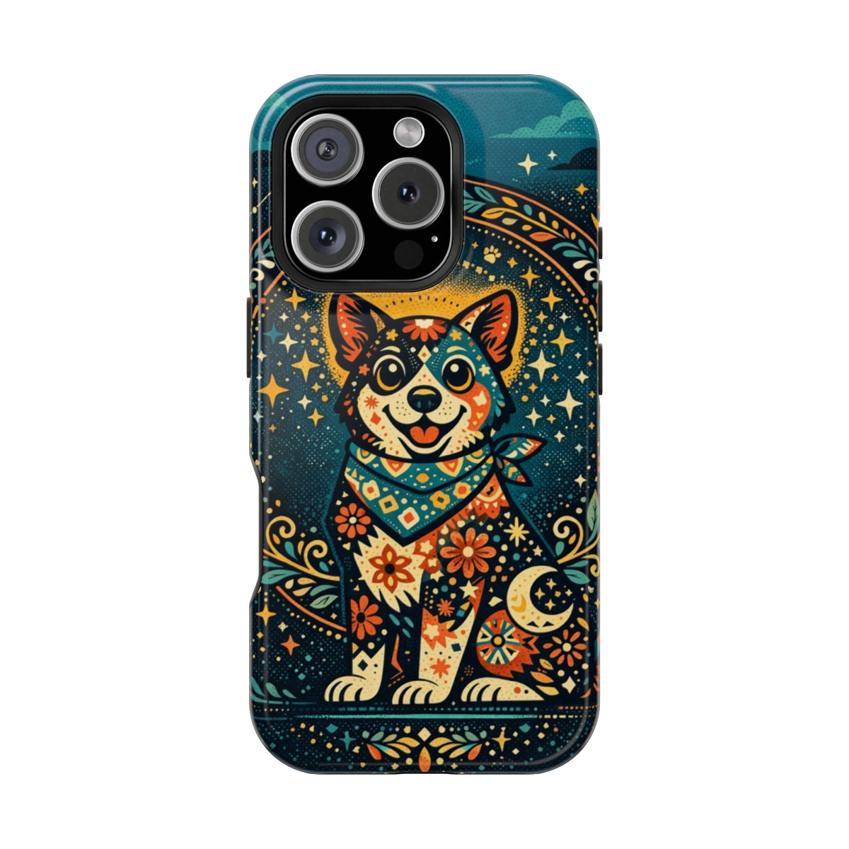 Playful Pup Illustration Magnetic Phone Case - iPhone 16 Pro