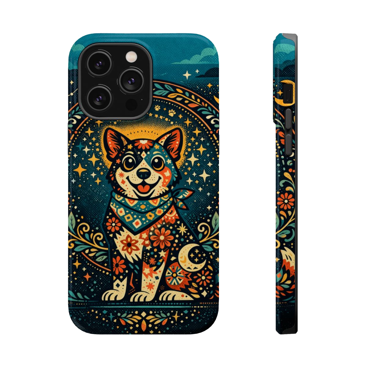 Playful Pup Illustration Magnetic Phone Case - iPhone 14 Pro Max