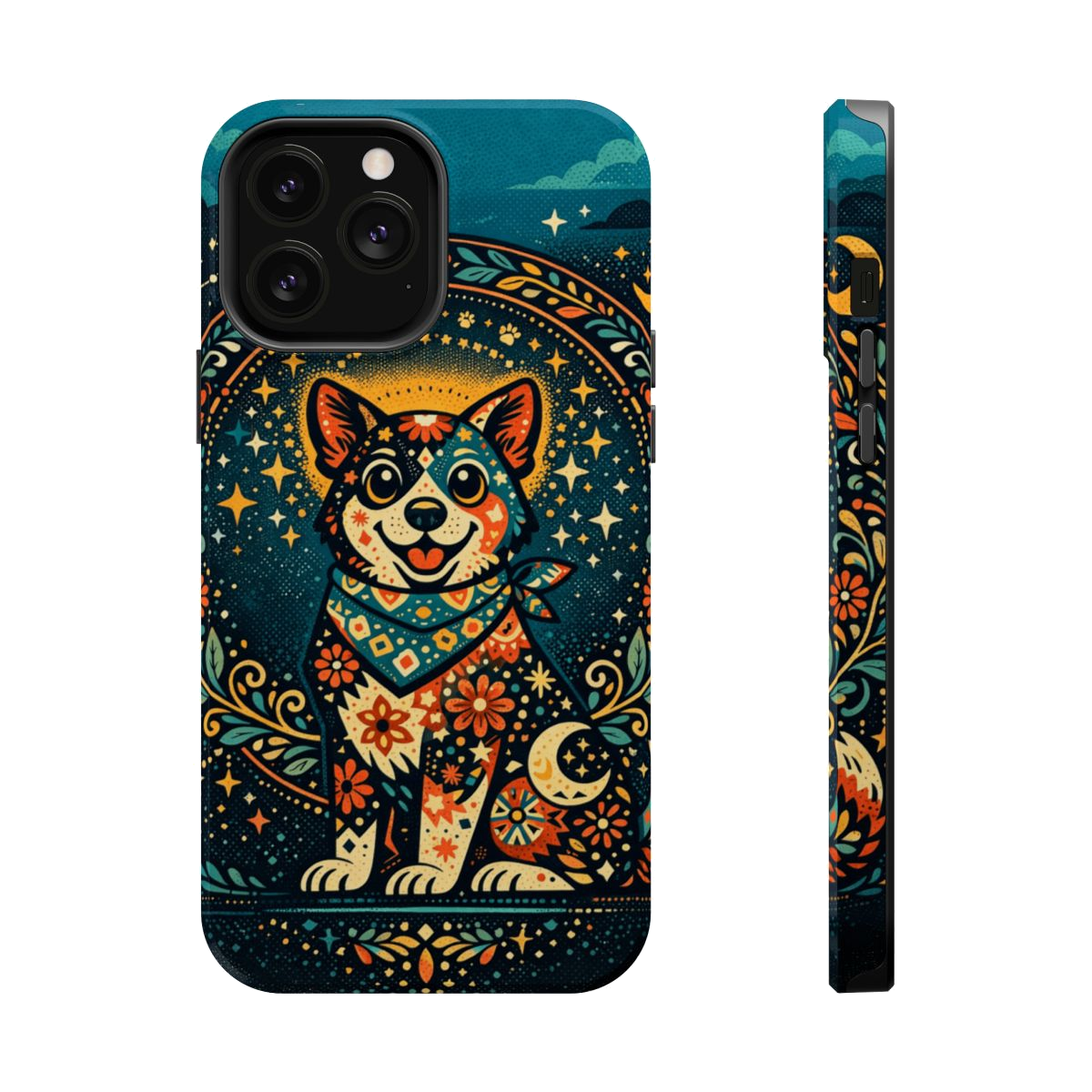 Playful Pup Illustration Magnetic Phone Case - iPhone 13 Pro Max
