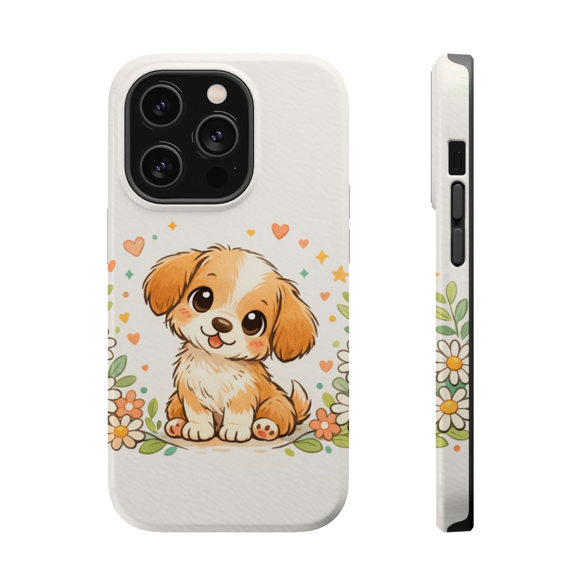Whimsical Pup Delight Magnetic Magnetic Phone Case - iPhone 14 Pro