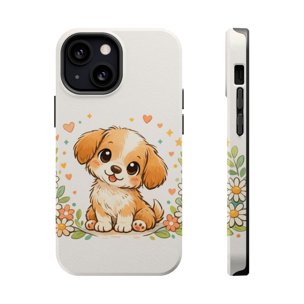 Whimsical Pup Delight Magnetic Magnetic Phone Case - iPhone 13 Mini
