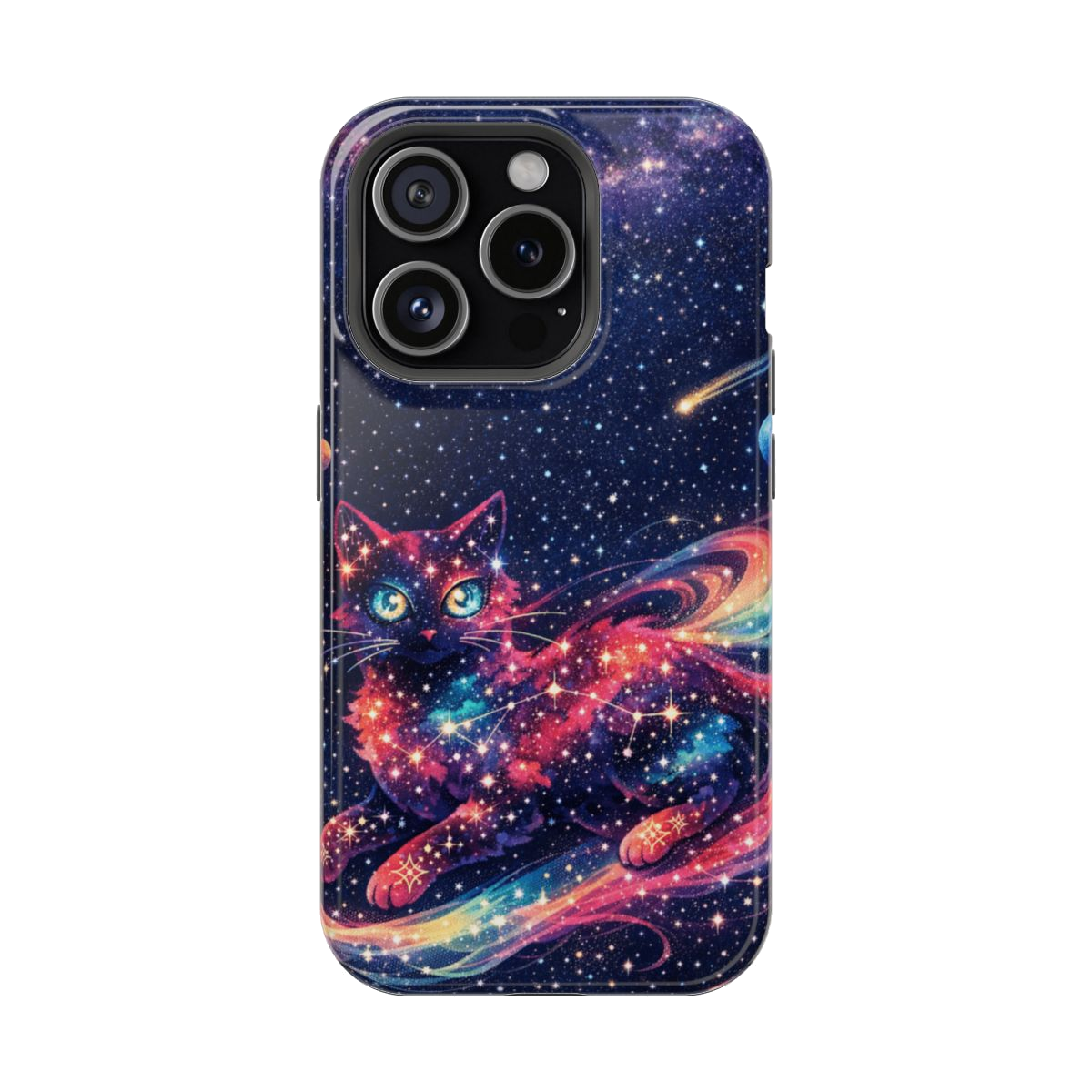 Celestial Cat Magic Magnetic Magnetic Phone Case - iPhone 15 Pro