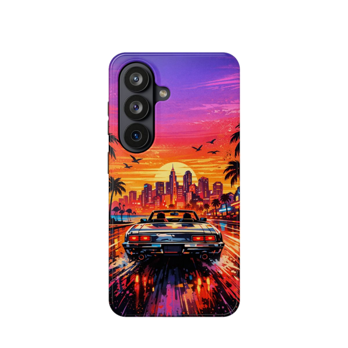 Neon Sunset Drive Magnetic Magnetic Phone Case - Samsung Galaxy S26
