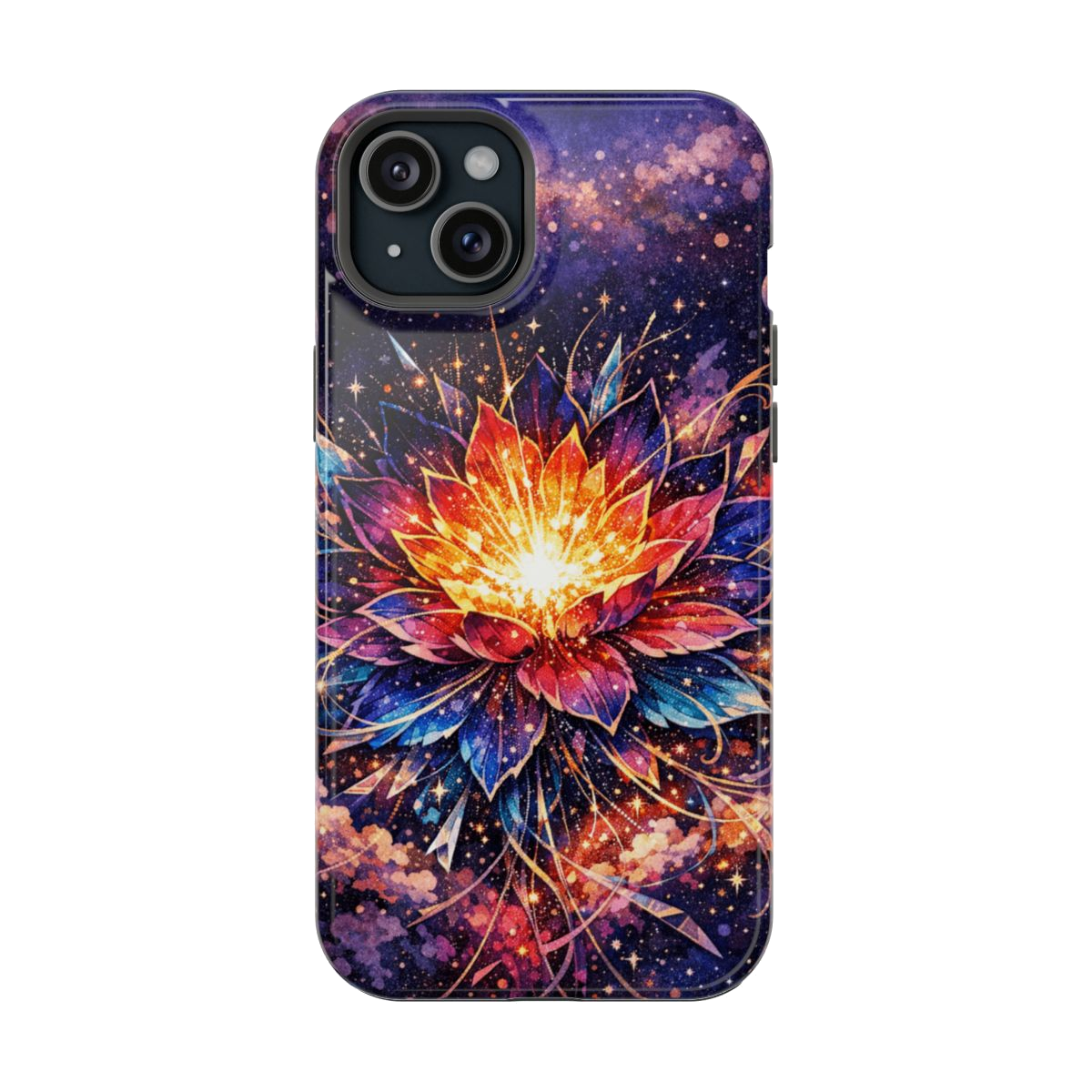 Cosmic Bloom Art Magnetic Magnetic Phone Case - iPhone 15 Plus